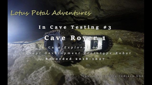 020. Cave Rover 1 explores never before seen passage in Cave Testing #3, Lawrence County, Indiana